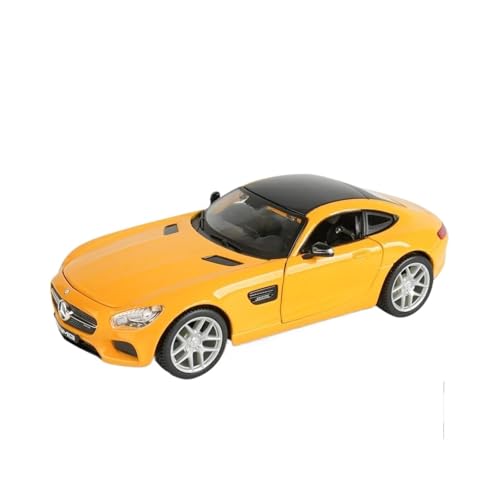 SYYANFEI Auto Modell 1:24 Für Mercedes AMG GT Sportwagen, Statische Druckgussfahrzeuge, Sammlerstück, Modellauto-Spielzeug Jungen Mädchen Geschen(Yellow) von SYYANFEI