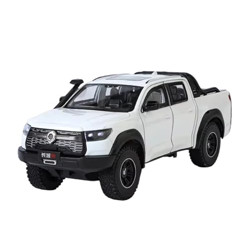 SYYANFEI Auto Modell 1:24 Für POER Auto-Spielzeug-Legierung OffroadPickupTruckModelsWheelingShockAbsorption Sound Light Hobbyist Collections Jungen Mädchen Geschen(Weiß) von SYYANFEI