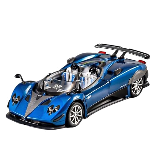 SYYANFEI Auto Modell 1:24 Für Pagani Zonda Legierung Automodell Supercar Spielzeug Simulation Automodell Ornamente Jungen Mädchen Geschen(Blau) von SYYANFEI