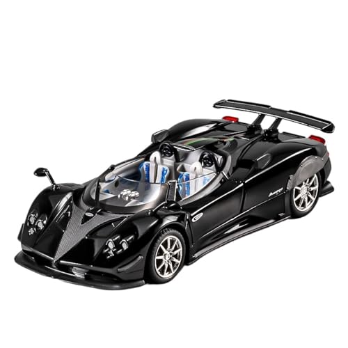 SYYANFEI Auto Modell 1:24 Für Pagani Zonda Legierung Automodell Supercar Spielzeug Simulation Automodell Ornamente Jungen Mädchen Geschen(Schwarz) von SYYANFEI