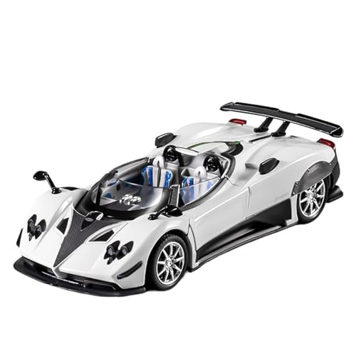 SYYANFEI Auto Modell 1:24 Für Pagani Zonda Legierung Automodell Supercar Spielzeug Simulation Automodell Ornamente Jungen Mädchen Geschen(Weiß) von SYYANFEI