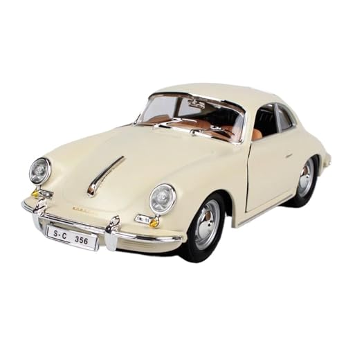 SYYANFEI Auto Modell 1:24 Für Porsche 356B Coupe Legierung Auto Simulation Druckguss Metall Klassische Sportwagen Modell Sammlung Spielzeug Jungen Mädchen Geschen(Weiß) von SYYANFEI