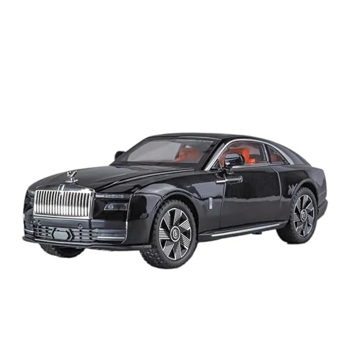 SYYANFEI Auto Modell 1:24 Für Rolls Royce Spectre Alloy Luxy Diecast Metal Vehicles Car Sound and Light ToyWith Starry Sky Top Jungen Mädchen Geschen(Schwarz) von SYYANFEI