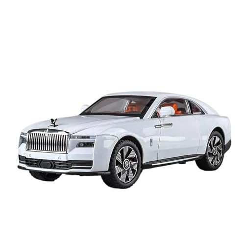 SYYANFEI Auto Modell 1:24 Für Rolls Royce Spectre Alloy Luxy Diecast Metal Vehicles Car Sound and Light ToyWith Starry Sky Top Jungen Mädchen Geschen(Weiß) von SYYANFEI