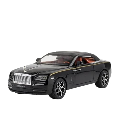 SYYANFEI Auto Modell 1:24 Für Rolls Royces Dawn Alloy Luxy Car Diecasts Metallfahrzeuge Automodell Sound- Und Lichtsimulationsspielzeug Jungen Mädchen Geschen(Schwarz) von SYYANFEI