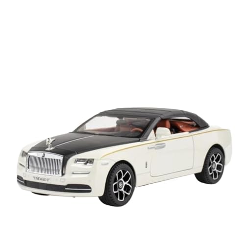 SYYANFEI Auto Modell 1:24 Für Rolls Royces Dawn Alloy Luxy Car Diecasts Metallfahrzeuge Automodell Sound- Und Lichtsimulationsspielzeug Jungen Mädchen Geschen(Weiß) von SYYANFEI