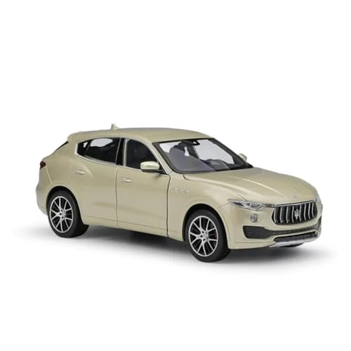 SYYANFEI Auto Modell 1:24 Für Scale DiecastCar Toys Maserati Levante SUV Geländewagen Diecast Metal Alloy Toy Adult Collection Jungen Mädchen Geschen(Beige) von SYYANFEI