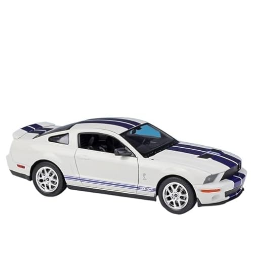 SYYANFEI Auto Modell 1:24 Für Shelby Cobra GT500 Ford Mustang Aus Metalldruckguss Legierung Modellsammlung Display Statische Dekoration Erwachsene Jungen Mädchen Geschen(White) von SYYANFEI