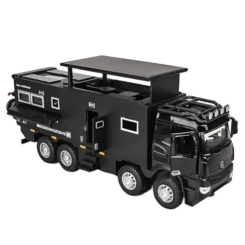 SYYANFEI Auto Modell 1:24 Für Simuliertes Gelände-Wohnmobil Mit Cooler Beleuchtung Und Sound, Cooles Lieblingsspielzeug Jungen Mädchen Geschen(Schwarz) von SYYANFEI