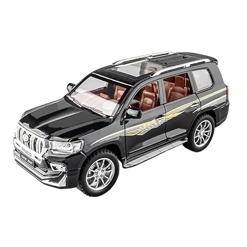 SYYANFEI Auto Modell 1:24 Für Toyota Bajo Prado Aus Druckgussmetall Legierung Geländemodell Spielzeugauto Erwachsene Sammlungsebene Jungen Mädchen Geschen(Schwarz) von SYYANFEI