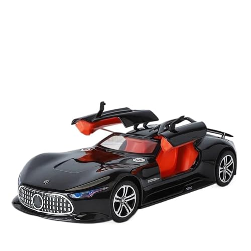 SYYANFEI Auto Modell 1:24 Für Vision GT Fast and Furiou Legierungsautomodell-Druckguss Mit Ton Und Lichtfahrzeugen, Dekorationsspielzeug Jungen Mädchen Geschen(Schwarz) von SYYANFEI