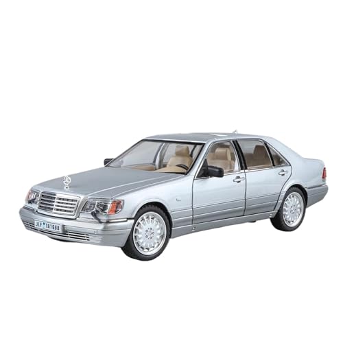 SYYANFEI Auto Modell 1:24 Für W140 S320 SEL Street Edition Legierung Modell Retro Altes Auto Modell Sound Licht Repliken Jungen Mädchen Geschen(Gray) von SYYANFEI