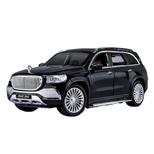 SYYANFEI Auto Modell 1:24 Mercedes Maybach GLS600 Legierung Druckguss Automodell Simulation Sound Und Licht Sammlung Jungen Jungen Mädchen Geschen(Schwarz) von SYYANFEI