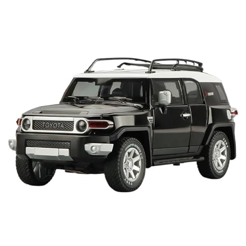 SYYANFEI Auto Modell 1:24 Toyota FJ Cruiser Diecasts Legierung Off-Road Auto Modell Simulierte Sound Und Licht Sammlung Jungen Jungen Mädchen Geschen(Schwarz) von SYYANFEI