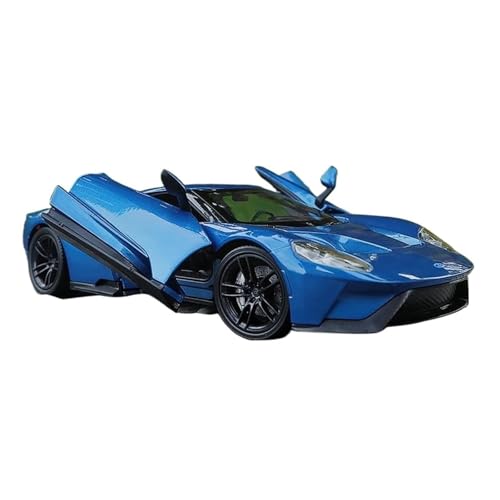 SYYANFEI Auto Modell 1:24 für Ford GT 2017 Legierung Sportwagen Simulation Druckguss Metall Rennfahrzeuge Modell Sammlung Spielzeug Jungen Mädchen Geschen(Blau) von SYYANFEI