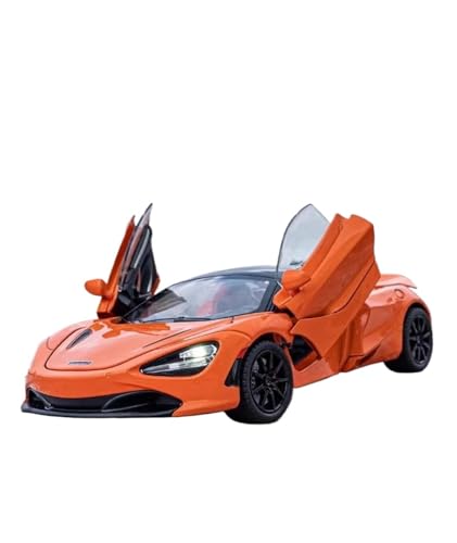 SYYANFEI Auto Modell 1:24 für Mclaren 720s Super Sportcar Sound Light Miniatures Alloy Diecast Model CarToys Sammlung von Ornamenten Kleinkinder Kinder Jungen Mädchen Geschenk(Orange) von SYYANFEI