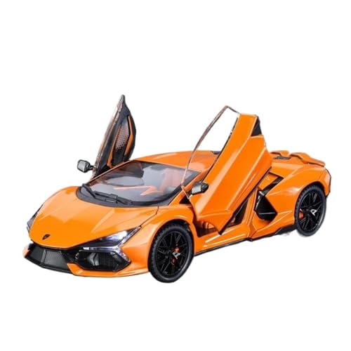 SYYANFEI Auto Modell 1:24 für Revuelto Alloy Sports Car Diecast Metal Toy Racing Super Vehicles Model Sound- und Lichtsimulation Jungen Mädchen Geschen(Orange) von SYYANFEI