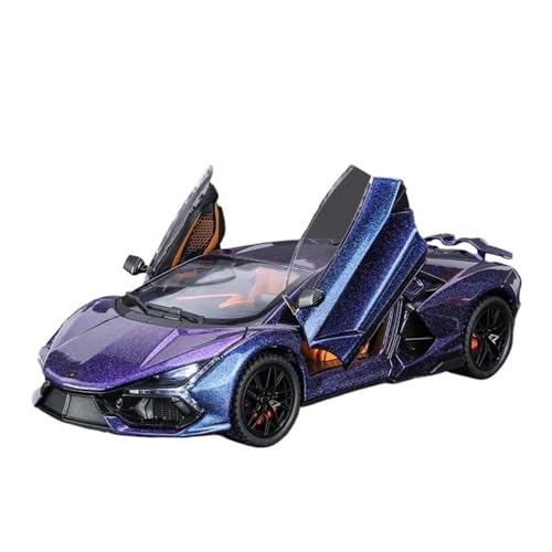 SYYANFEI Auto Modell 1:24 für Revuelto Alloy Sports Car Diecast Metal Toy Racing Super Vehicles Model Sound- und Lichtsimulation Jungen Mädchen Geschen(Purple) von SYYANFEI