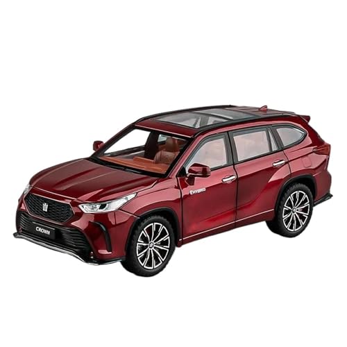 SYYANFEI Auto Modell 1:24 für Toyota Crown Kluger Off-Road SUV Sammlung Simulation Sound Licht Fahrzeug Spielzeug Jungen Mädchen Geschen(Rot) von SYYANFEI