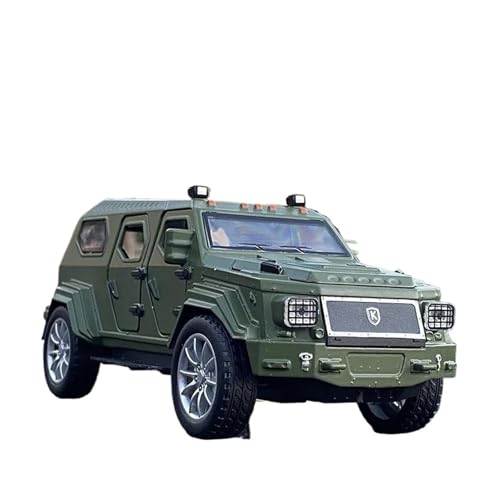 SYYANFEI Auto Modell 1:28 Für Knight XV Alloy Armored CarDiecasts Metallspielzeug Geländefahrzeuge Explosionsgeschütztes Auto Mit Sound Und Licht Jungen Mädchen Geschen(Grün) von SYYANFEI