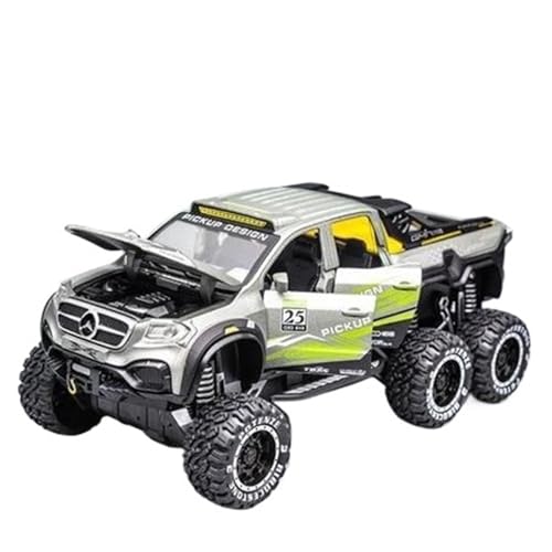 SYYANFEI Auto Modell 1:28 Maßstab Diecast Auto Legierung Pickup Auto Metall Geländewagen Modell Simulation Spielzeug Jungen Mädchen Geschen(Grau) von SYYANFEI