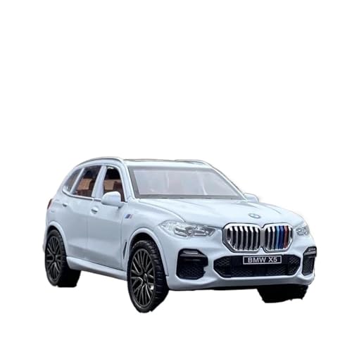 SYYANFEI Auto Modell 1:32 Für BMW X5 SUV Legierung Automodell Druckguss Spielzeug Sound Und Licht Pullback Collection Favoriten Dekoration Jungen Mädchen Geschen(Weiß) von SYYANFEI