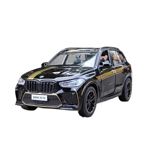 SYYANFEI Auto Modell 1:32 Für BMW X5M X5 SUV Legierung Modell Auto Spielzeug DiecastsPull Back Sound Und Licht Auto Sammlung Dekoration Jungen Mädchen Geschen(Schwarz) von SYYANFEI