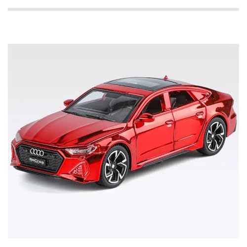 SYYANFEI Auto Modell 1:32 Für Galvanikversion Audi RS7 Legierung Sportwagen Druckguss Metall Rennfahrzeug Automodell Sound Und Licht Spielzeug Jungen Mädchen Geschen(Rot) von SYYANFEI