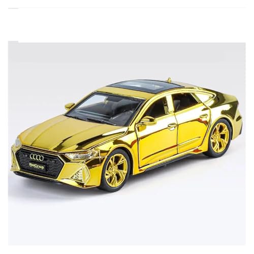 SYYANFEI Auto Modell 1:32 Für Galvanikversion Audi RS7 Legierung Sportwagen Druckguss Metall Rennfahrzeug Automodell Sound Und Licht Spielzeug Jungen Mädchen Geschen(Yellow) von SYYANFEI