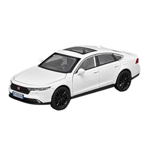 SYYANFEI Auto Modell 1:32 Für Honda Accord Alloy Car Diecast Metal Vehicles Car Model Simulation Sound and Light Collection Jungen Mädchen Geschen(Weiß) von SYYANFEI