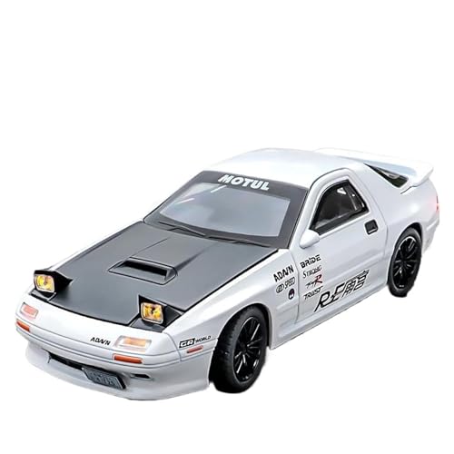 SYYANFEI Auto Modell 1:32 Für Mazda RX7 Legierung Sportwagen Diecast Metal Modified Racing Modell Sound Und Licht Simulation Spielzeug Jungen Mädchen Geschen(Weiß) von SYYANFEI