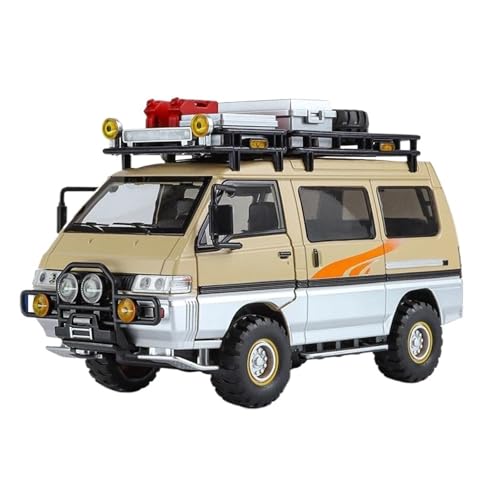 SYYANFEI Auto Modell 1:32 Für Mitsubishi Delica MPV Legierung Auto Nutzfahrzeuge Simulation Sound Und Licht Fertig Auto Modell Party Szene Junge Jungen Mädchen Geschen(Yellow) von SYYANFEI