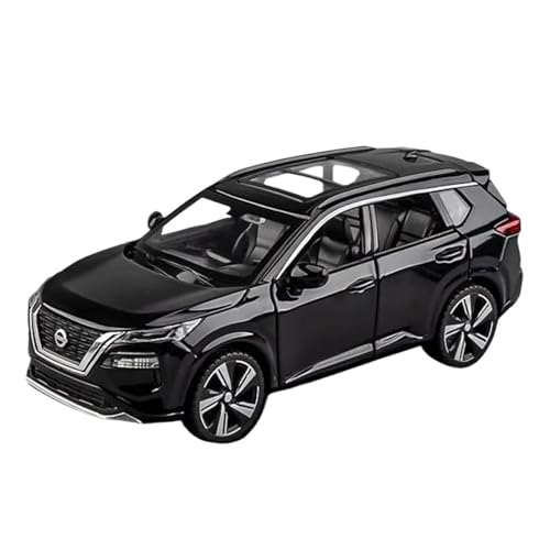 SYYANFEI Auto Modell 1:32 Für Nissan X-Trail SUV Legierung Auto Modell Diecast Metall Spielzeug Geländewagen Modell Simulation Sound Und Licht Jungen Mädchen Geschen(Schwarz) von SYYANFEI