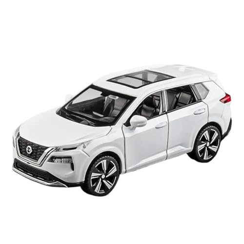 SYYANFEI Auto Modell 1:32 Für Nissan X-Trail SUV Legierung Auto Modell Diecast Metall Spielzeug Geländewagen Modell Simulation Sound Und Licht Jungen Mädchen Geschen(Weiß) von SYYANFEI