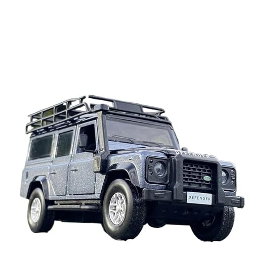 SYYANFEI Auto Modell 1:32 Für Range Rover Defender Legierung Auto Diecast Spielzeug Metall Geländewagen Modell Simulation Sound Licht Jungen Mädchen Geschen(Grau) von SYYANFEI