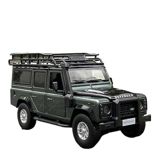 SYYANFEI Auto Modell 1:32 Für Range Rover Defender Legierung Auto Modell Diecast Spielzeug Metall Geländewagen Auto Modell Simulation Sound Licht Jungen Mädchen Geschen(Grün) von SYYANFEI