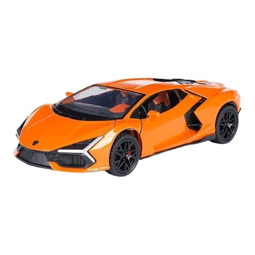 SYYANFEI Auto Modell 1:32 Für Revuelto Alloy Sports Diecast Metal Racing Vehicles Model Simulation Sound and Light Collection Toy Jungen Mädchen Geschen(Orange) von SYYANFEI