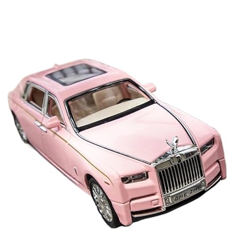 SYYANFEI Auto Modell 1:32 Für Rolls Royce Phantom Legierung Auto Diecast Spielzeug Fahrzeuge Metall Auto Modell Sammlung Simulation Sound Licht Jungen Mädchen Geschen(Rosa) von SYYANFEI