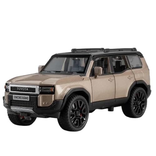 SYYANFEI Auto Modell 1:32 Für Toyota Prado Legierung Off-Road SUV Diecast Metall Modell Auto Sound Licht Sammlung Spielzeug Dekoration Kleinkinder Kinder Jungen Mädchen Geschenk(Gold) von SYYANFEI