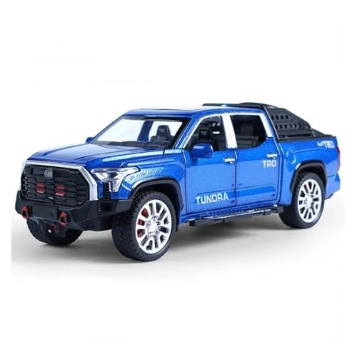 SYYANFEI Auto Modell 1:32 Für Toyota Tundra Legierung Diecast Modell Spielzeug Sound Licht Türen Geöffnet Zurückziehen Stoßdämpfung Geländewagen Jungen Mädchen Geschen(Blau) von SYYANFEI