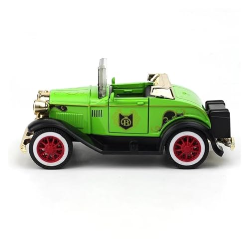 SYYANFEI Auto Modell 1:32 Für Vintage Car Diecast Metal Vehicle Cabrio FT Pull Back Small Car Simulation CollectionToys Jungen Mädchen Geschen(Grün) von SYYANFEI