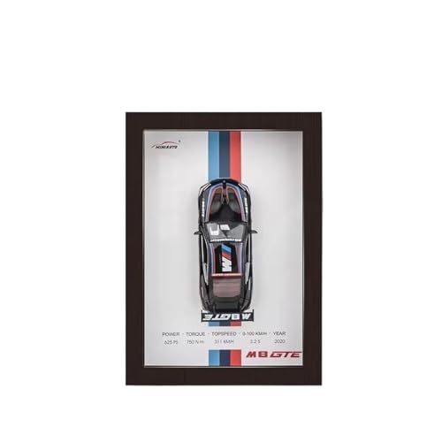 SYYANFEI Auto Modell 1:32 for Photo Frame Version Alloy Metal Sports Car Model Simulation 3D Racing Car Hanging Painting Adults Collection Home Decor Jungen Mädchen Geschen(Schwarz) von SYYANFEI