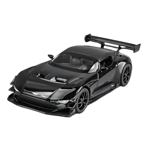 SYYANFEI Auto Modell 1:32 für AstonMartin Vulcan Supercar Legierung Druckguss Modell Auto Innendekoration Sound Licht Hoher Favorit Kleinkinder Kinder Jungen Mädchen Geschenk(Schwarz) von SYYANFEI