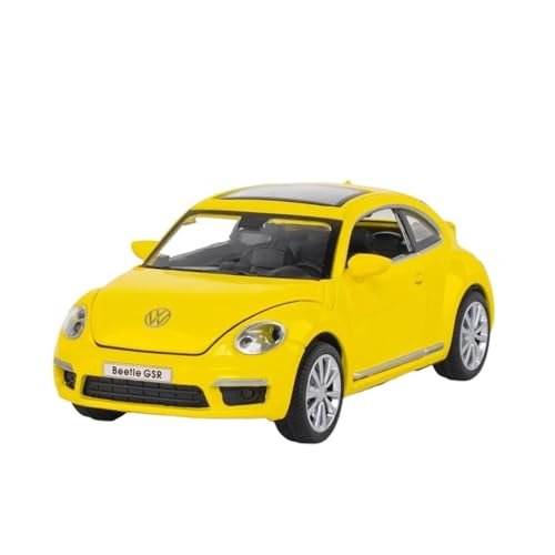 SYYANFEI Auto Modell 1:32 für Volkswagen Beetle Auto Legierung Auto Spielzeug Druckguss Modell Fahrzeuge Sammlung Spielzeug Jungen Mädchen Geschen(Yellow) von SYYANFEI