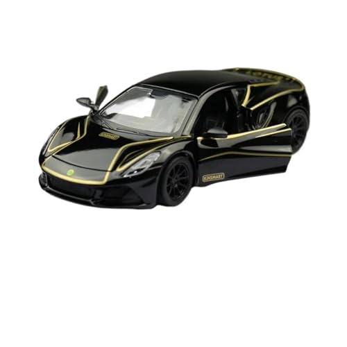 SYYANFEI Auto Modell 1:34 ForLotus Emira Legierung Sportwagen Druckguss Metall Super Racing Fahrzeuge Auto Modell Simulation Sammlung Jungen Mädchen Geschen(Schwarz) von SYYANFEI