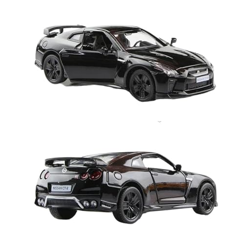 SYYANFEI Auto Modell 1:36 Für Nissan GTR R35 Super Legierung Modell Hinten Pull-ou Spielzeug Dekoration Enthusiasten Sammeln Spielzeug Jungen Mädchen Geschen(Schwarz) von SYYANFEI