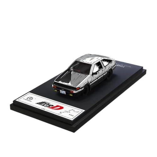 SYYANFEI Auto Modell 1:64 Für AE86 RX-7 Cartoon Edition Metall Modellauto Erwachsene Sammlung Spielzeug Tischdekoration Jungen Mädchen Geschen(Grau) von SYYANFEI