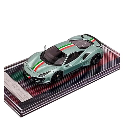 SYYANFEI Auto Modell 1:64 Für Scale Resin Novitec 488 Pista Toys Cars Supercar Classics Nostalgie-Ornamente Für Erwachsene, Statische Anzeige Jungen Mädchen Geschen(Grün) von SYYANFEI