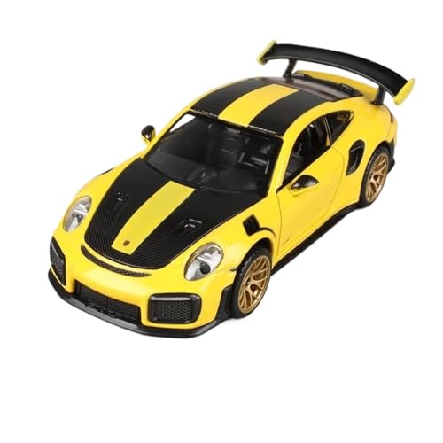 SYYANFEI Auto Modell CALloy Sportwagen Druckguss Metall Rennwagen Modell Simulation Sound Licht Spielzeug Jungen Mädchen Geschen(Yellow) von SYYANFEI