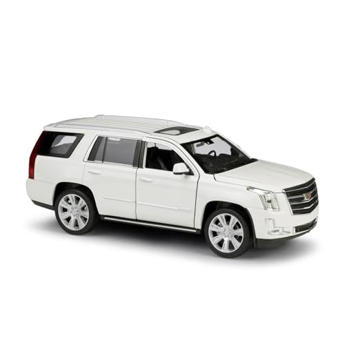 SYYANFEI Auto Modell Diecast 1:24 Für Simulator Legierung Modell Auto 2017 Cadillac Escalade SUV Metall Autos Spielzeug Sammlung Dekoration Jungen Mädchen Geschen(Weiß) von SYYANFEI